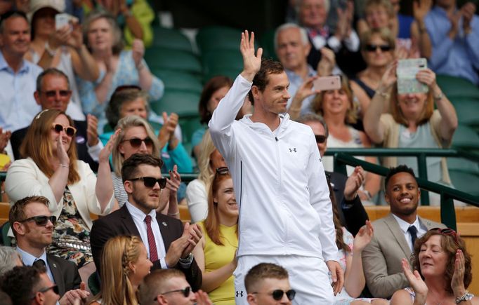 Wimbledon 2017: Andy Murary na tribuně