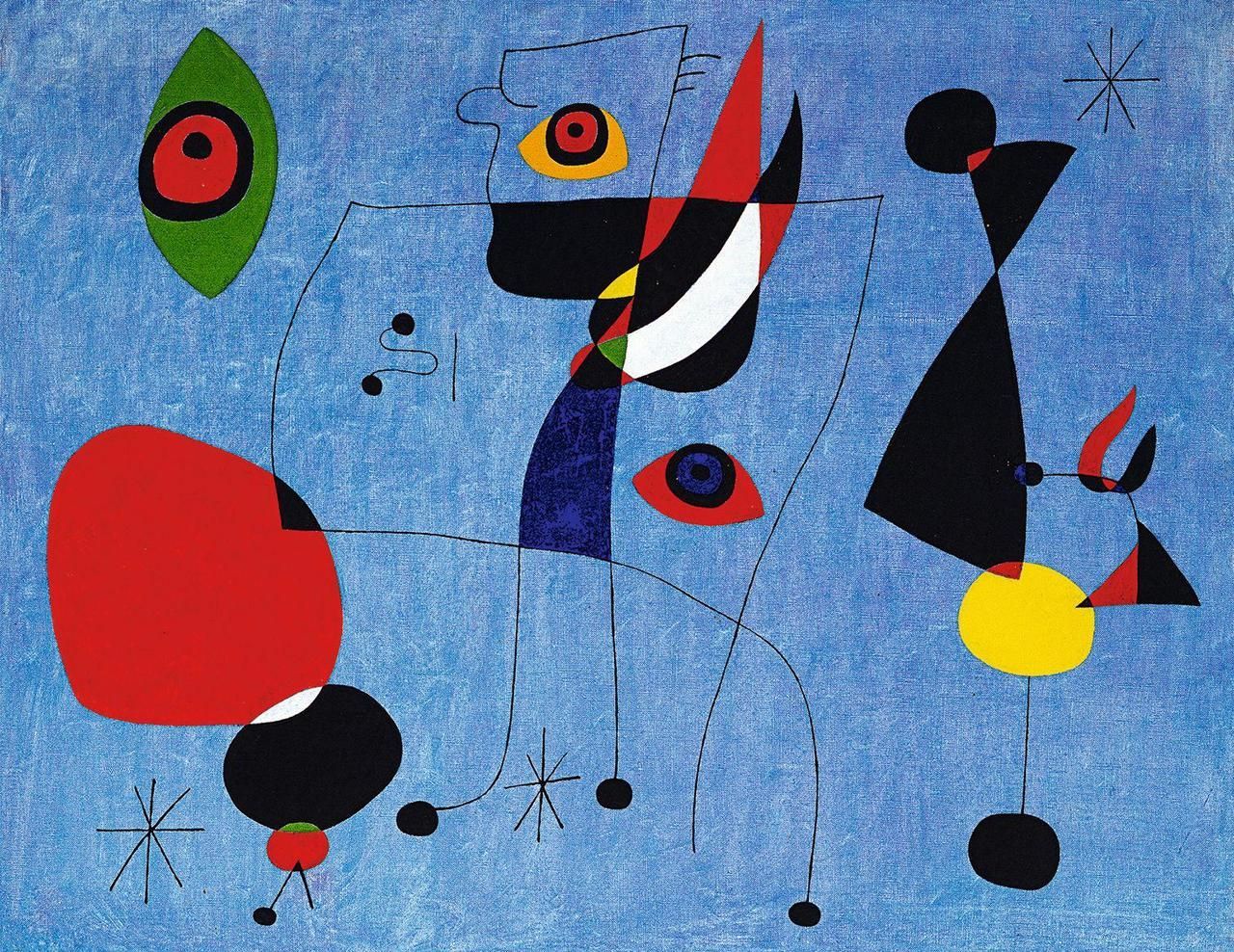 Joan Miró: Žena a ptáci, 1959