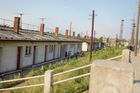 Kolorizovaná verze předešlé černobílé fotografie za použití umělé inteligence. Kolonie vyrostla na původních zemědělských pozemcích, které patřily městu, a skládala se ze dvou stavebně odlišných částí – tzv. Obecní Kolonie, sestávající z podlouhlých nízkých zděných domků s bytovými jednotkami, a tzv. Číny (též zvané V Baráčkách), což byly převážně dřevěné nebo vagonové domky, jež si kolonisté stavěli sami na pozemcích pronajatých pražskou obcí. V kolonii Za Aero bydlelo v roce 1930 celkem 1162 obyvatel ve 230 domech. Území vynikalo především svou soběstačností, co se týče různých obchodů a podniků, které zde kolonisté zřídili, ať už se jednalo o hospody, konzumy, řeznictví, holičství či další. Na fotografii vidíme pohled na Obecní Kolonii, kterou nechalo vystavět samo město v roce 1925 (poslední dům byl dokončen v roce 1930).