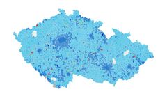 Výsledky všech obcí v jedné mapě