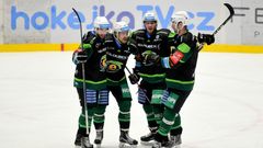 12. hokejové Tipsport extraligy 2018/19, Pardubice - Karlovy Vary: Radost hokejistů Karlových Varů