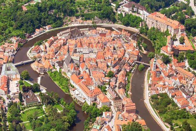 Český Krumlov a rodiny z Unes-co