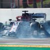 Kimi Räikkönen v Alfě Romeo při druhých testech F1 v Barceloně 2020