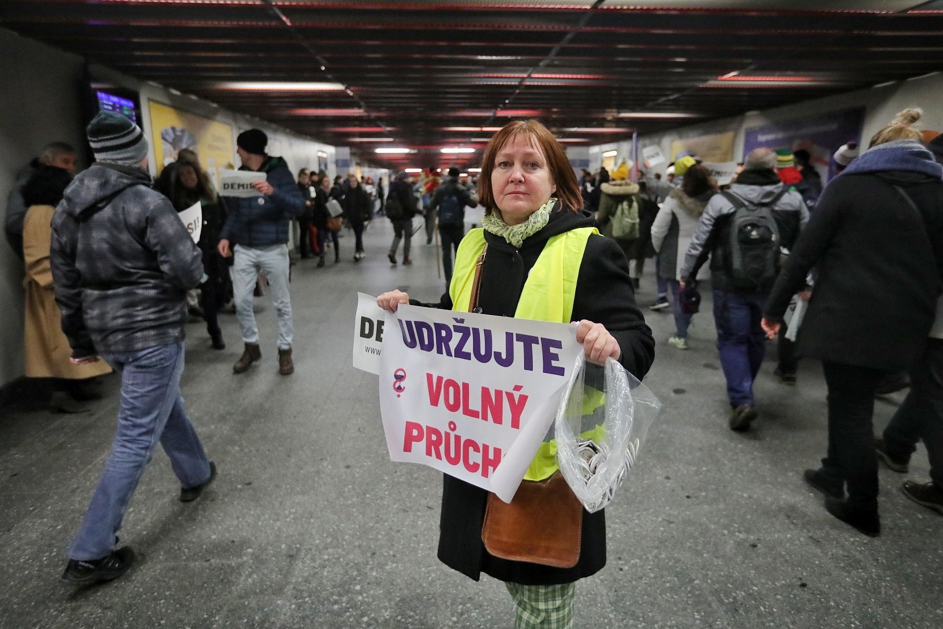 Hlavní nádraží Milion chvilek Andrej Babiš Demonstrace