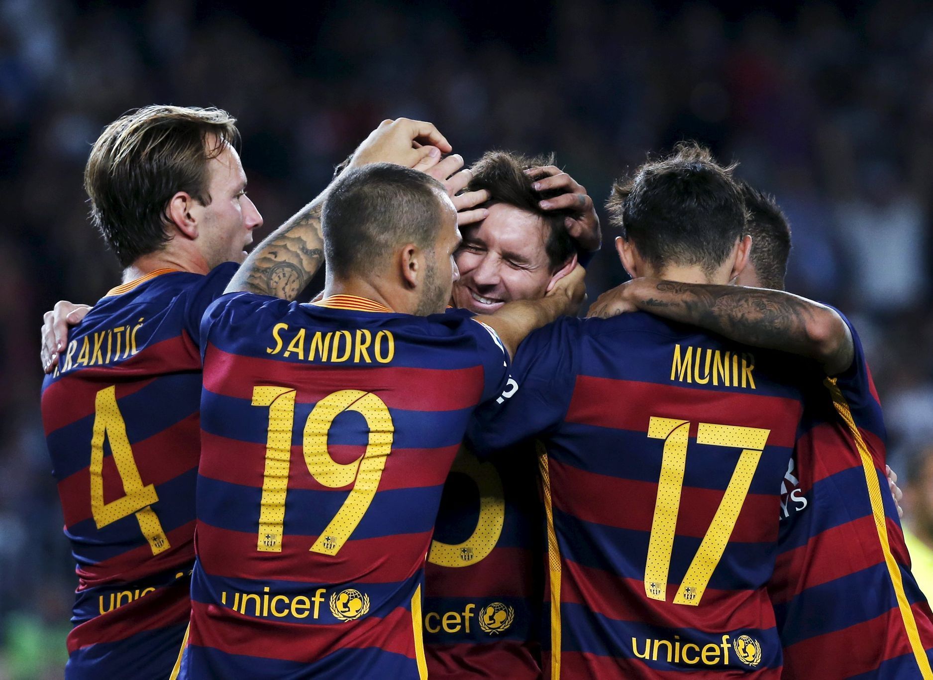 Radost hráčů Barcelony