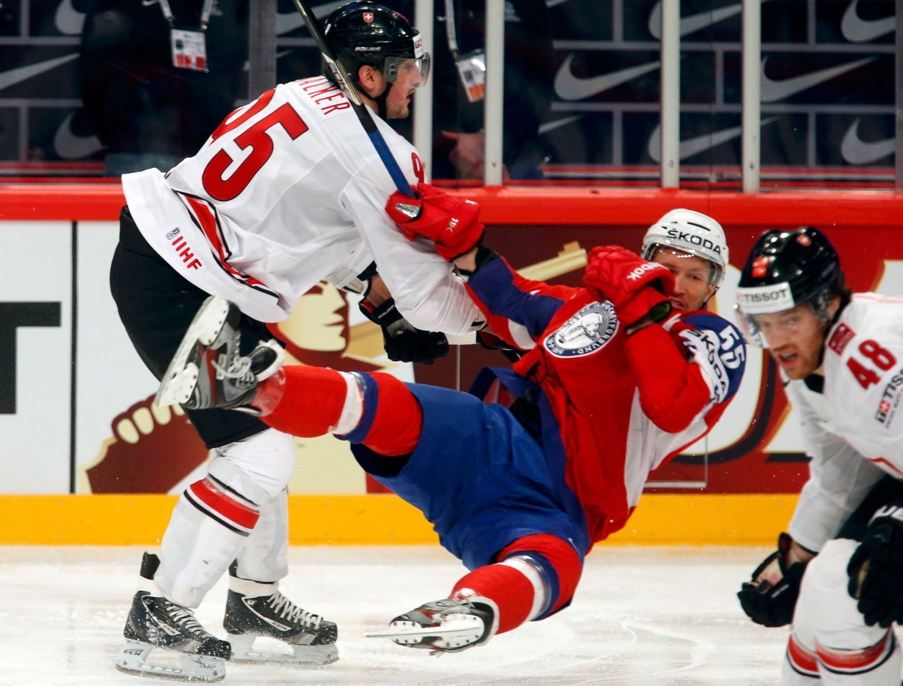 Švýcarsko vs. Norsko na hokejovém šampionátu