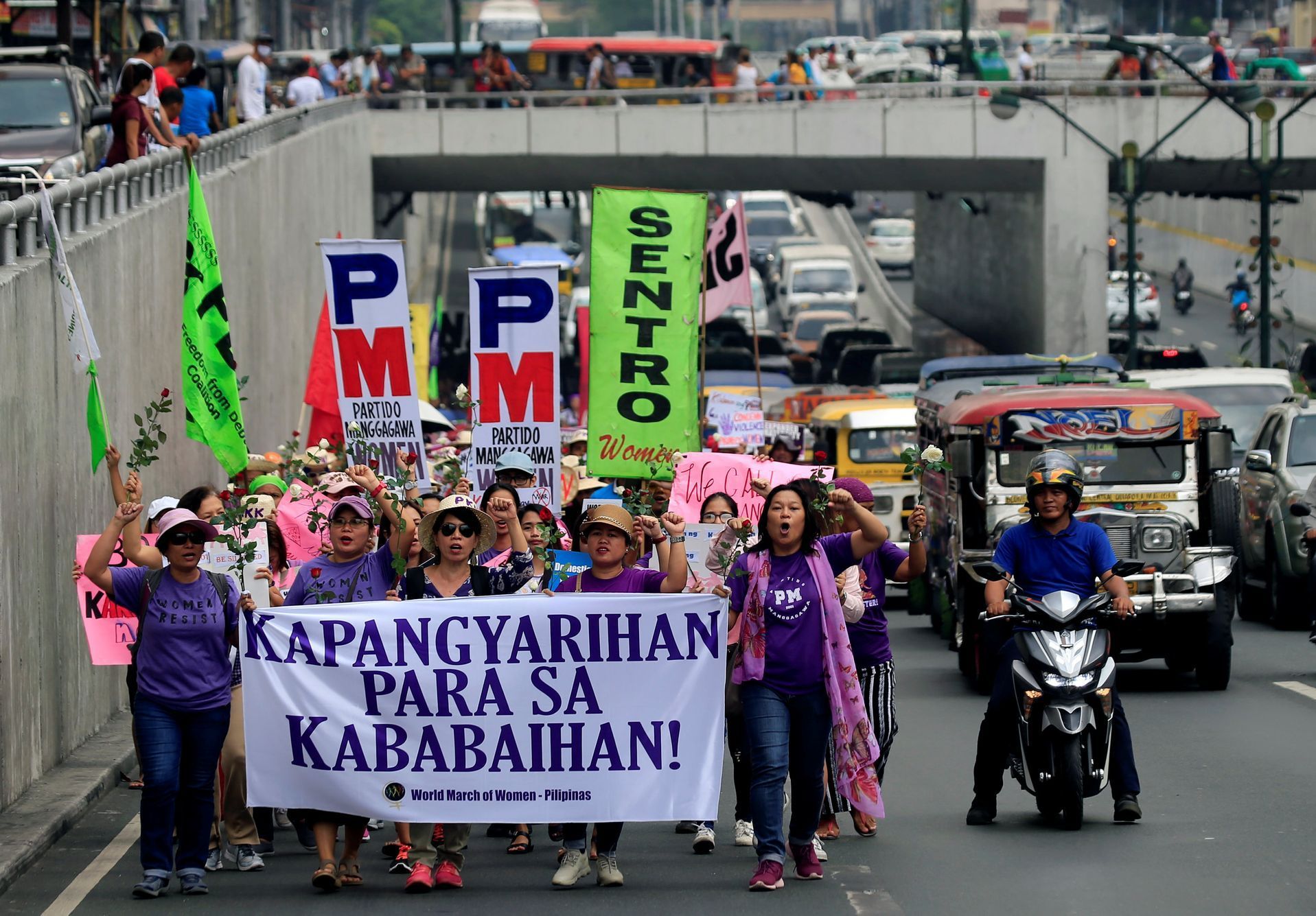 Protesty na MDŽ - Manila