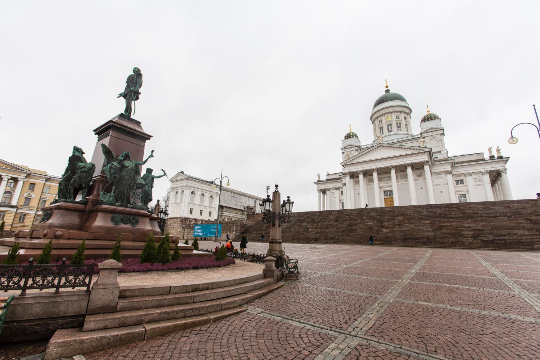 Helsinki, Senátní náměstí, Senaatintori, Helsinská katedrála, Finsko, Skandinávie