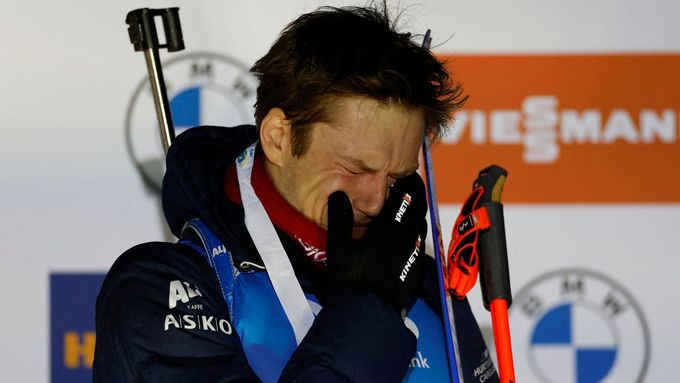 Norský biatlonista Vetle Sjaastad Christiansen při mistrovství světa v Novém Městě na Moravě
