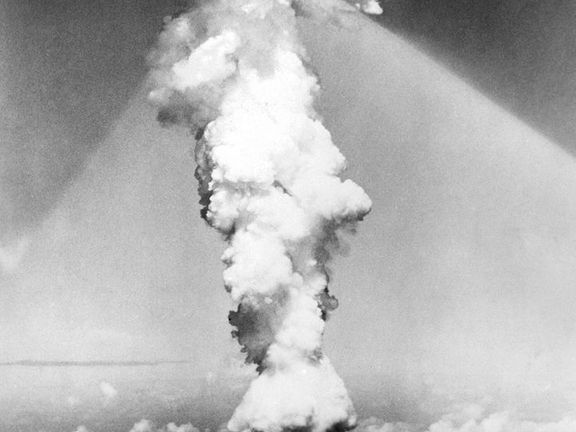 Výbuch atomové bomby v Hirošimě.