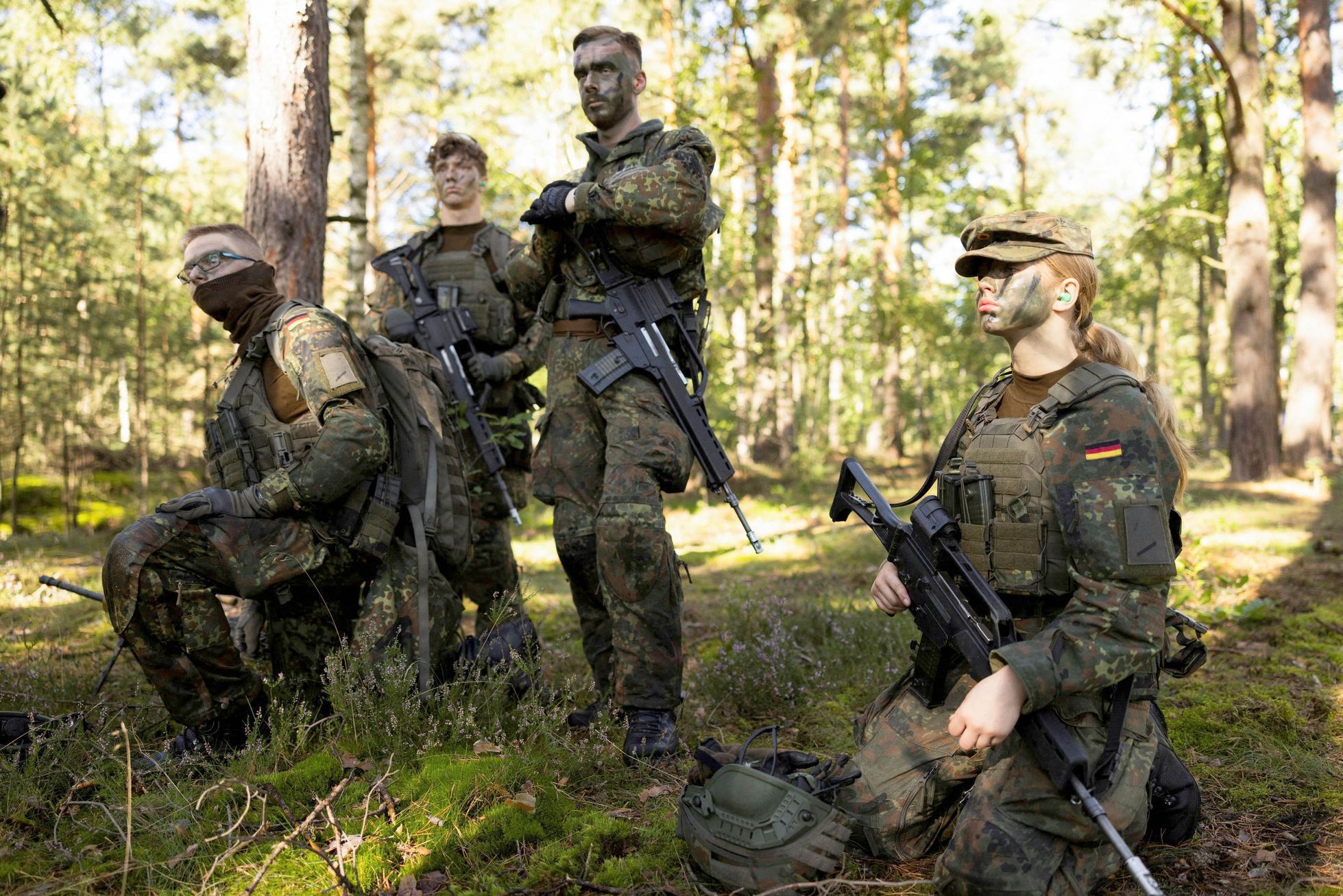 Německo, Bundeswehr, výcvik, pěchota, branci, armáda