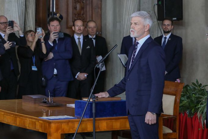 Petr Pavel složil slavnostní slib na společné schůzi obou komor Parlamentu na Pražském hradě a stal se novým českým prezidentem, Praha, 9. 3. 2023