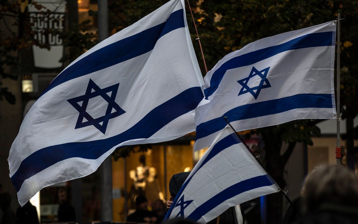 09.10.2023, Praha Izrael Podpora Václavské nám. - Veřejné shromáždění na podporu Izraele.