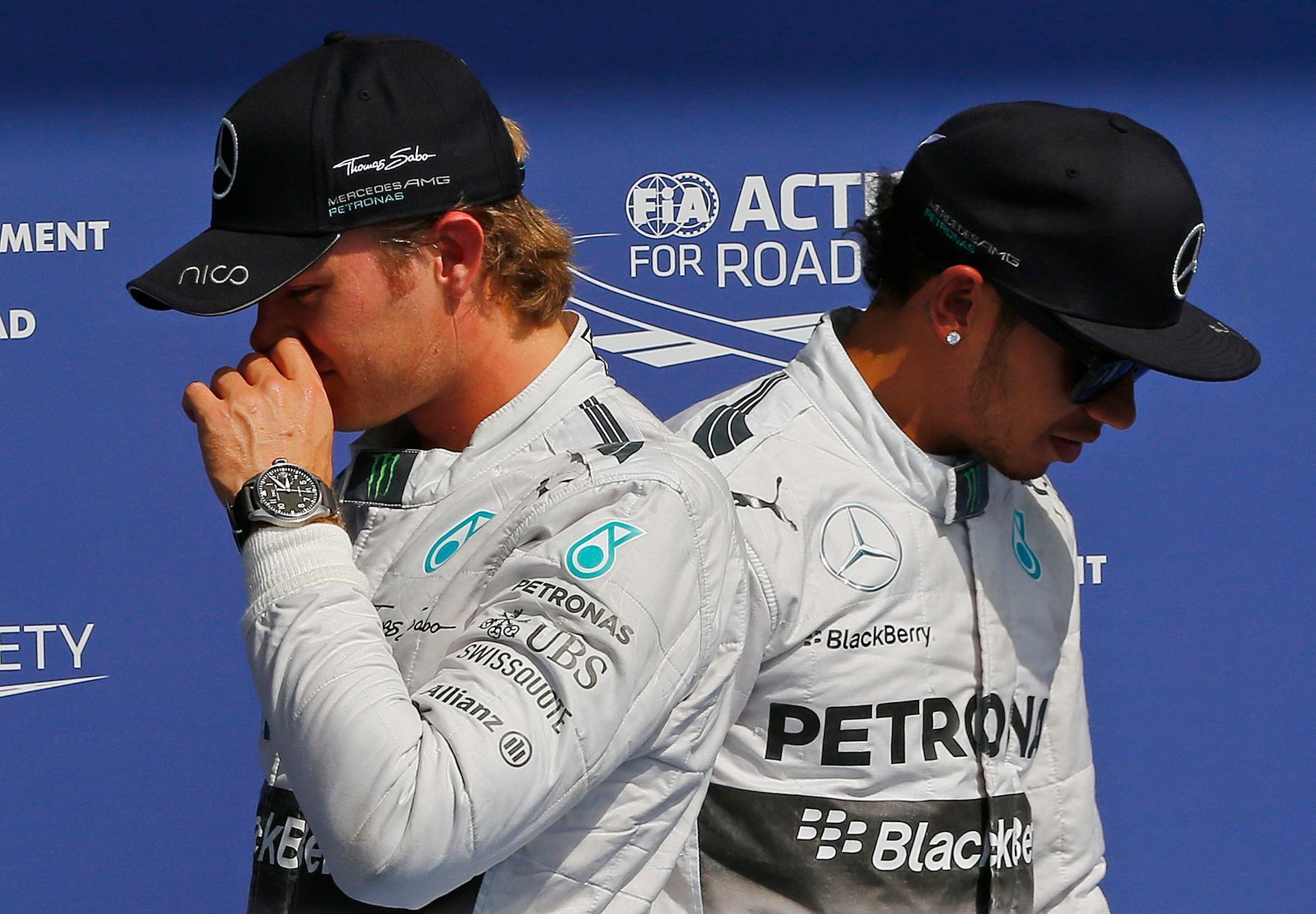 F1:  Nico Rosberg a Lewis Hamilton