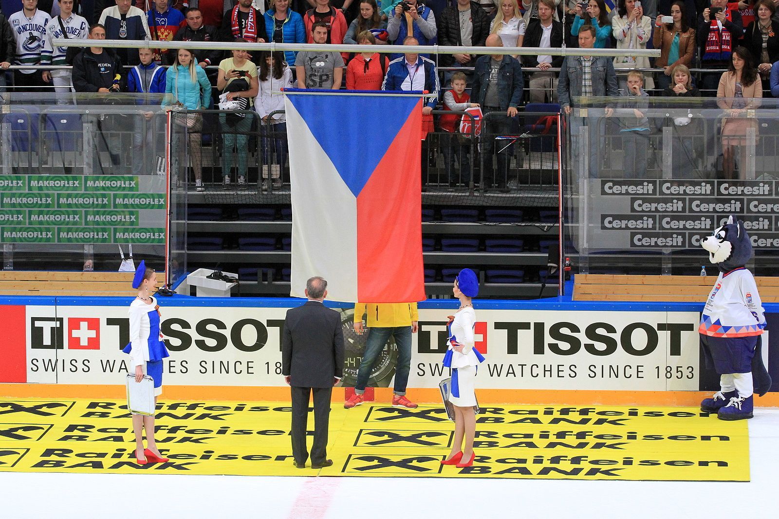 MS 2016, Česko-Švédsko: vítězná česká vlajka
