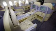 Takto vypadá business class v největším letounu pro pasažéry na světě Airbus A380.