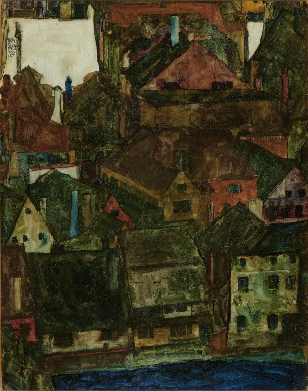 Egon Schiele: Mrtvé město (Český Krumlov), 1911
