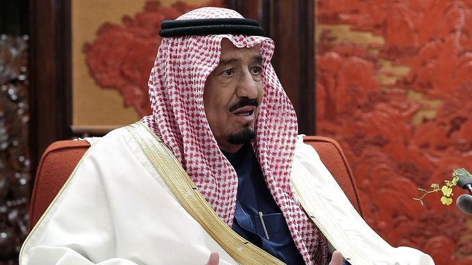 Panovník Saúdské Arábie král Salmán.