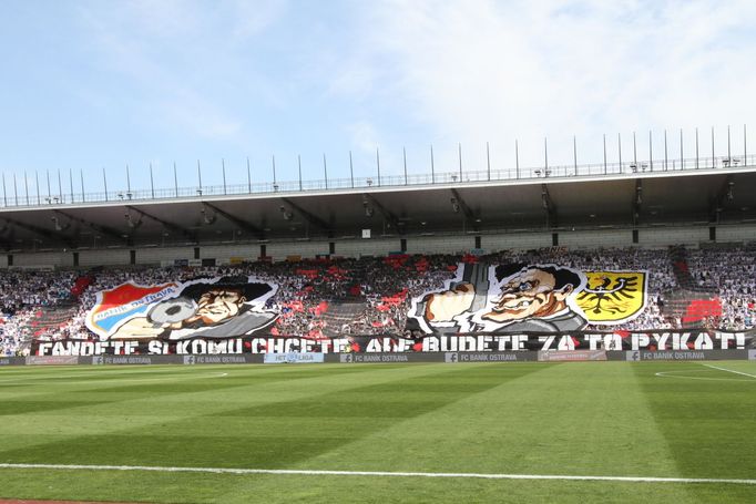 HL, Baník-Sparta: choreo fanoušků Baníku