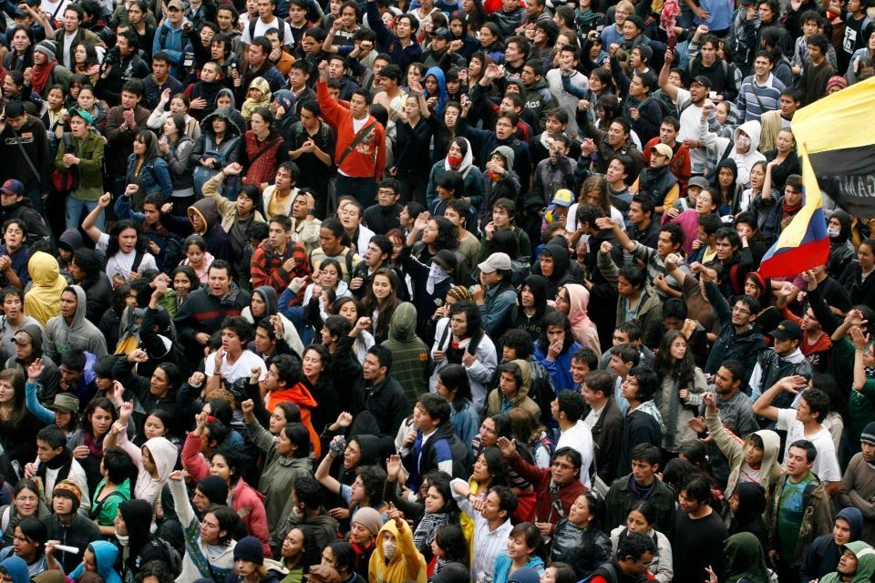 Studentské protesty v Bogotě