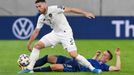 Matthew Doherty in action with Slovakia’s Jaroslav Mihalík