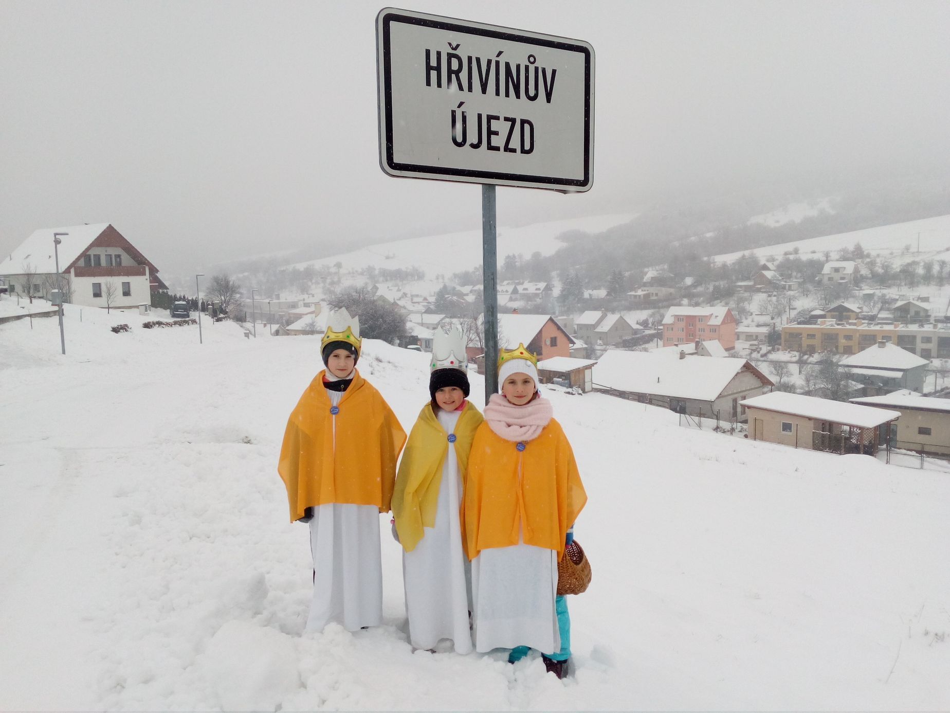 Tříkrálová sbírka 2019 - Hřivínův Újezd, Zlínsko - sněhová kalamita