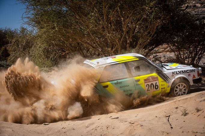 Ondřej Klymčiw (Škoda 130LR) v 3. etapě Rallye Dakar 2021