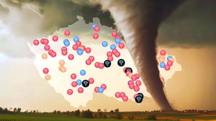 Tři roky od ničivého tornáda. V Česku od té doby řádilo dalších šest. Kde přesně?