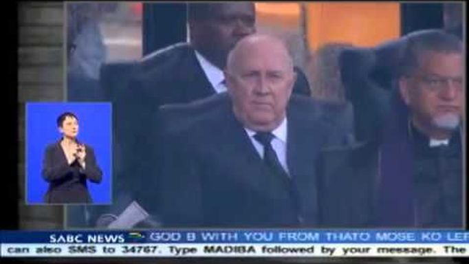 Fake interpreter at Mandela Memorial