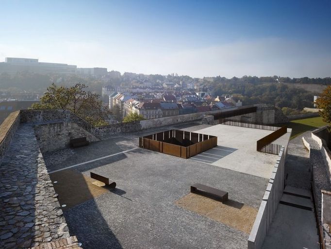 Bastion u Božích muk; MCA atelier/ Miroslav Cikán, Pavla Melková, Praha 2011  Historická oblast barokního bastionu, který je součástí středověké fortifikace města, se díky revitalizaci otevřela návštěvníkům, jež nabízí posezení v kavárně a rozlehlý veřejný prostor s výhledem na pražské panorama.