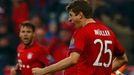 Bayern Munich's Thomas Mueller celebrates after scoring a goal