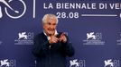 Claude Lelouch na benátském festivalu.