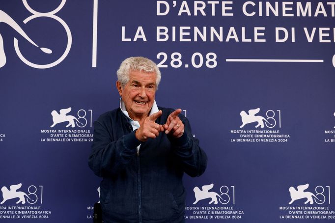 Claude Lelouch na benátském festivalu.