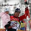 Kateřina Neumannová slaví zlatou medaili na olympiádě v Turíně 2006