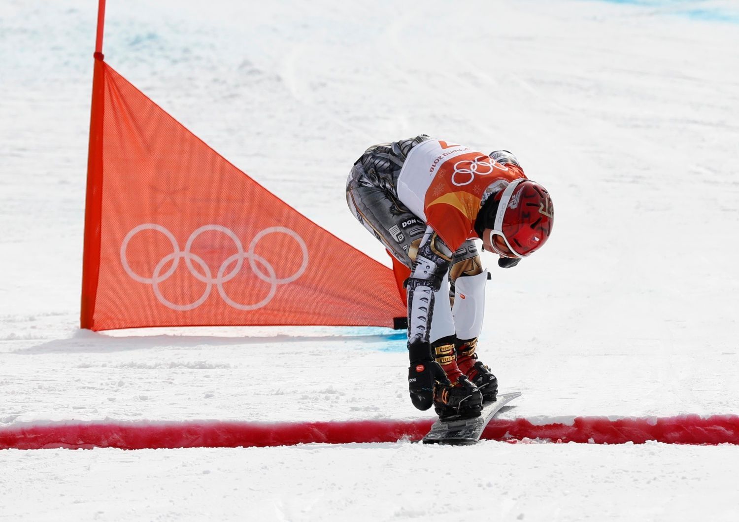 Ester Ledecká v paralelním obřím slalomu na ZOH 2018