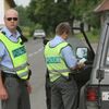 Policejní hlídka v Budiměřicích