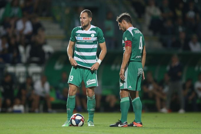 fotbal, Fortuna:Liga 2019/2020, Bohemians - Olomouc, Jakub Podaný a Josef Jindřišek