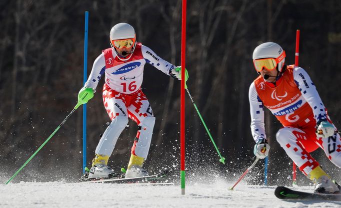 Patrik Hetmer při slalomu