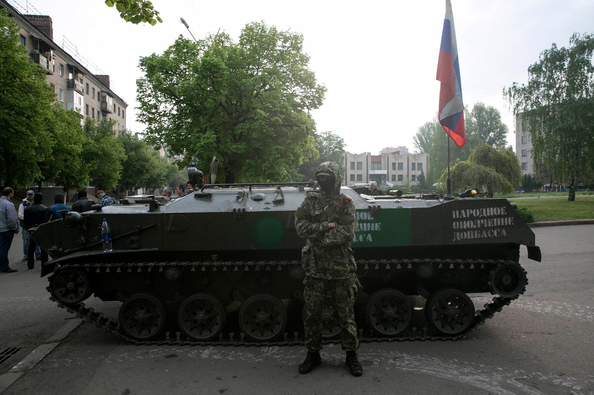 Ukrajina - Slavjansk - ozbrojenci - separatisté