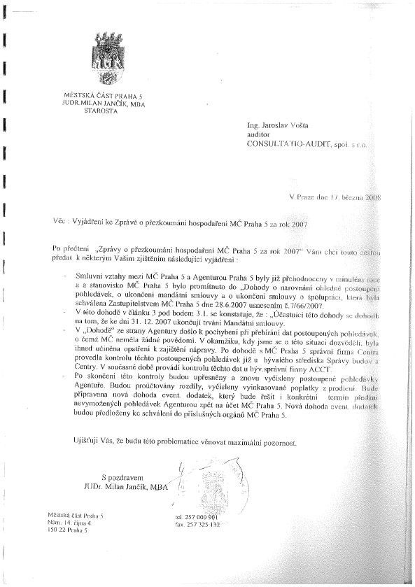 Audit Prahy 5, 2006