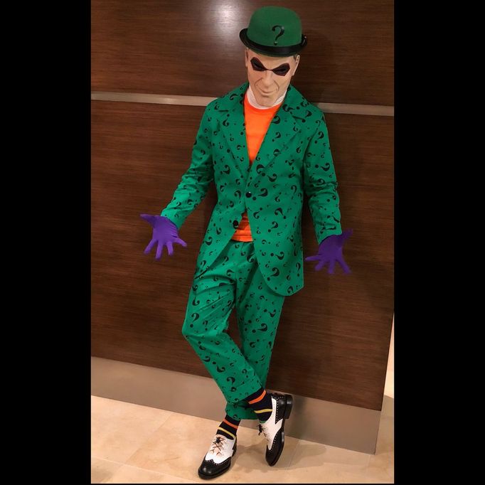 Floyd Mayweather jako Riddler z Batmana.