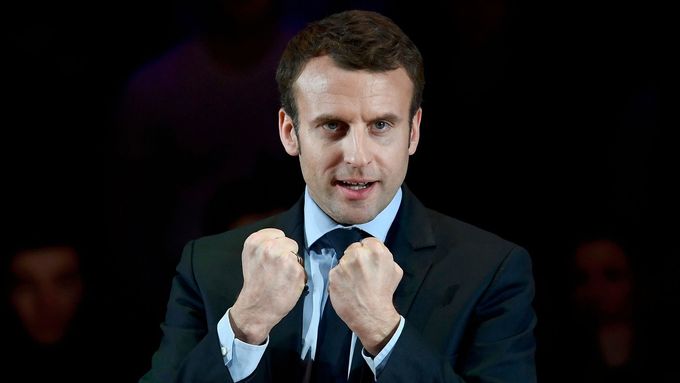 Kandidát na francouzského prezidenta Emmanuel Macron. Průzkumy mu přisuzují momentálně největší šance.