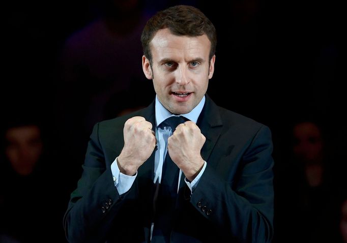 Kandidát na francouzského prezidenta Emmanuel Macron.