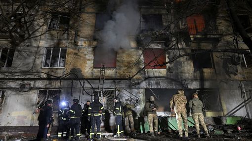 Následky ruského dronového útoku v Záporoží, 25. listopadu 2025.