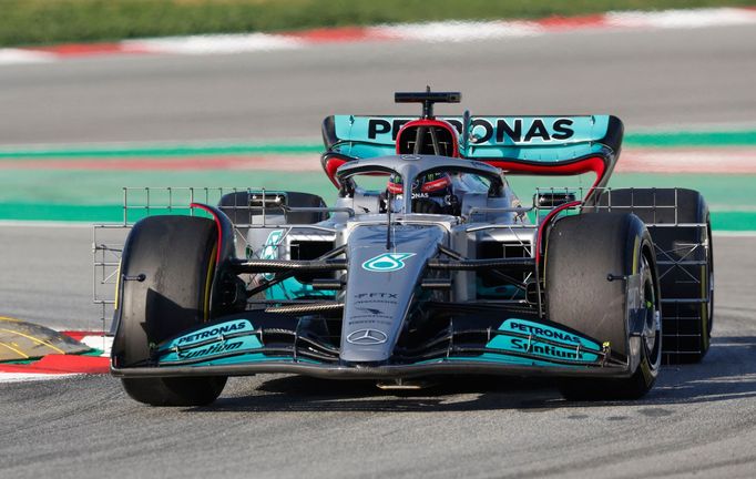 Testy F1 v Barceloně 2022: George Russell, Mercedes