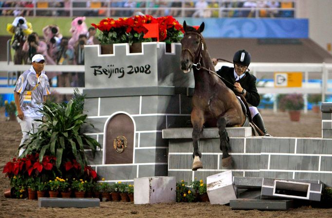 Moderní pětibojař David Svoboda na olympiádě v Pekingu 2008.