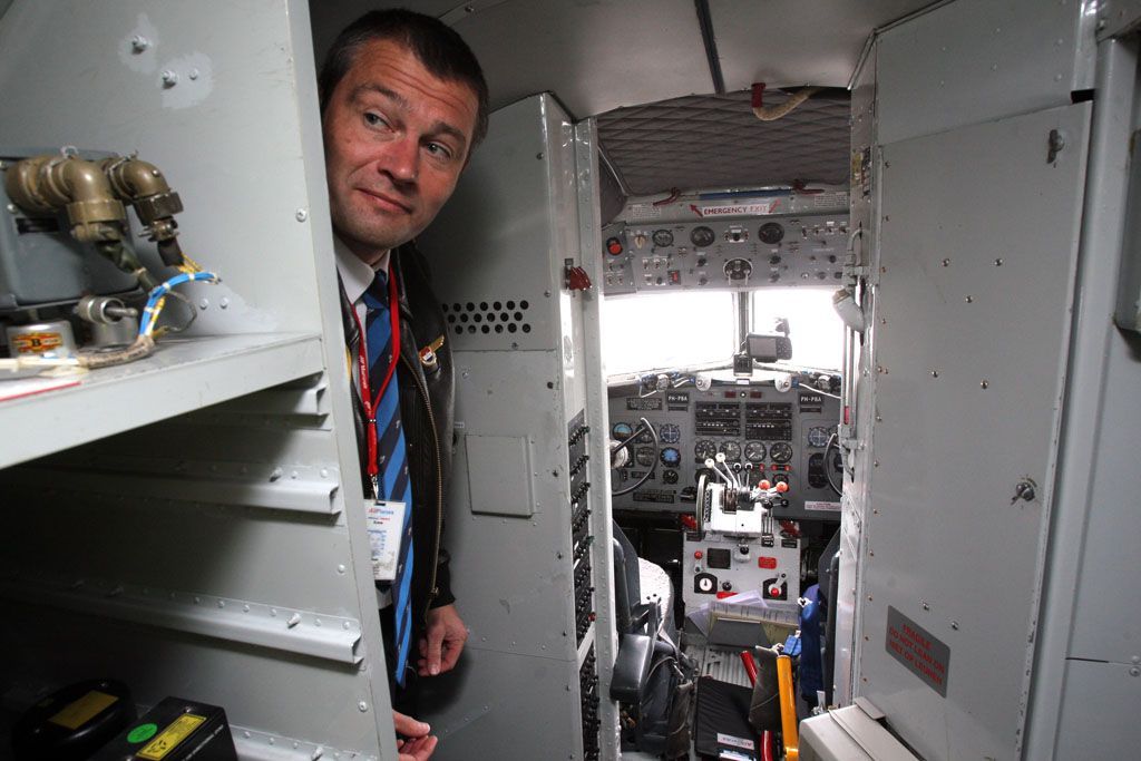 DC-3 na letišti v Ruzyni