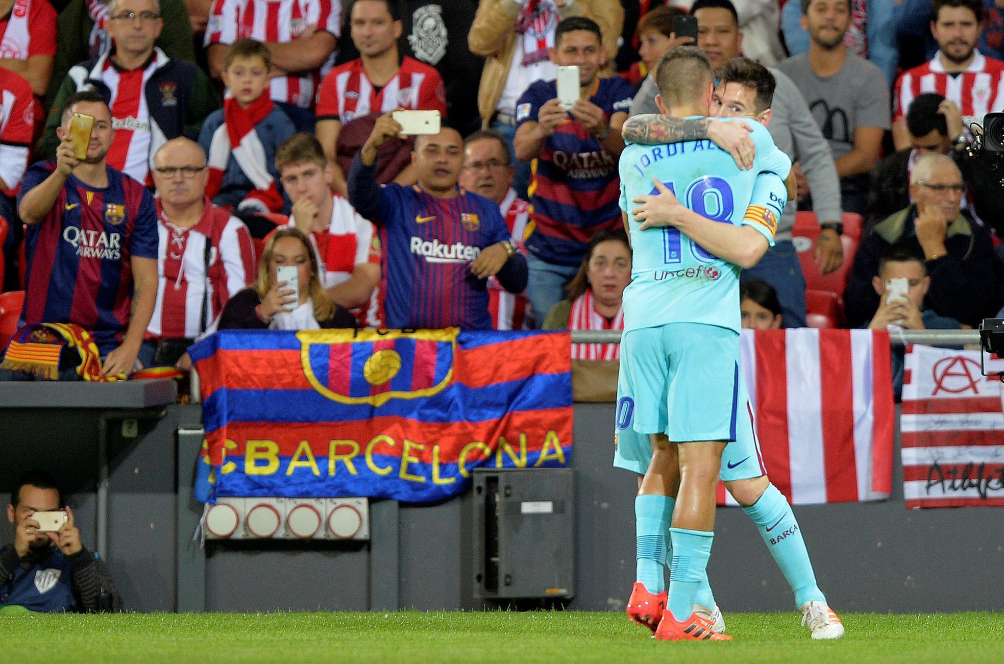 Lionel Messi a Jordi Alba v La Lize 2017-18