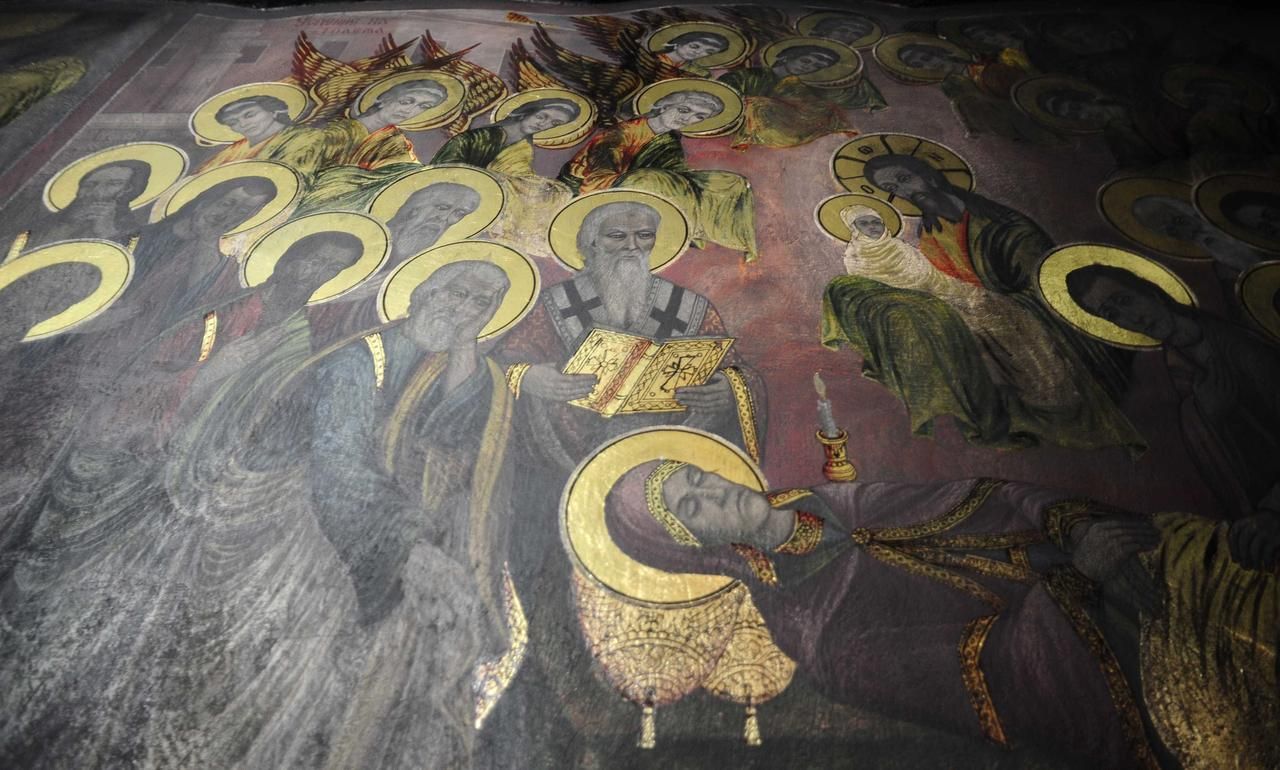 Freska v chrámu Sv. Dimitrije ve Skopje