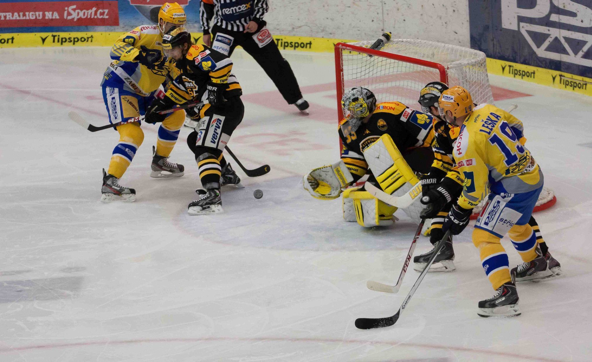 Zlín - Litvínov: Ondřej Veselý střílí gól